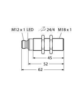 Turck RU50L-S18-AN8X-H1141 RU50L-S18-AN8X-H1141 Turck - RU50L-S18-AN8X-H1141 Ultrasonic Sensor, Retroreflective Sensor RU50L-S18-AN8X-H1141 on Powermatic Associates