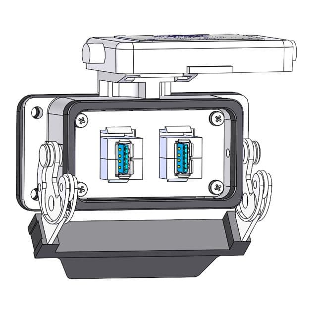 Mencom D-2USB-AFAF-10 Panel Interface Connector with, 2 x USB Style A female to Style A female, in a 10 housing D-2USB-AFAF-10 on Powermatic Associates