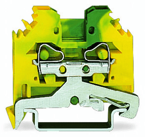 WAGO 281-107 281-107 WAGO - 2-conductor ground terminal block; 4 mm²; lateral marker slots; for DIN-rail 35 x 15 and 35 x 7.5; CAGE CLAMP®; 4,00 mm²; green-yellow 281-107 on Powermatic Associates