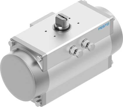 Festo 8066450 semi-rotary drive DFPD-N-240-RP-90-RS30-F0710 single-acting, rack and pinion design, connection pattern to NAMUR VDI/VDE 3845 for mounting solenoid valves, position sensors and positioners, standard connection to process valve fitting ISO 5211, NPT contro 8066450 on Powermatic Associates
