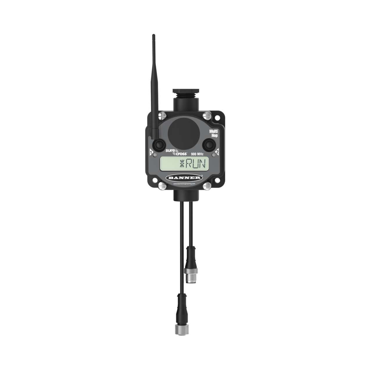 Banner DX80DR9M-H10 NB Banner DX80DR9M-H10 NB - MultiHop 900 MHz 1 W IP67; Flex Power; External Antenna; 1-wire Serial Interface with Extended Addressing and Platform Capabilities; Battery Not Included DX80DR9M-H10 NB on Powermatic Associates