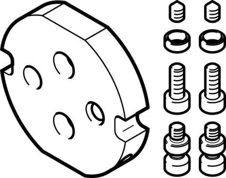Festo 2190393 adapter kit DHAA-G-Q11-16-B1-16 Assembly position: Any, Corrosion resistance classification CRC: 2 - Moderate corrosion stress, Mounting type: (* With through-hole and screw, * with centring sleeve), Materials note: Conforms to RoHS, Material adapter plat 2190393 on Powermatic Associates