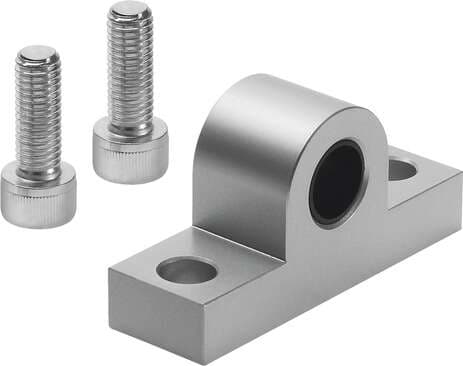 Festo 161820 swivel flange SZF-25 for flat cylinder DZF. Size: 25, Assembly position: Any, Corrosion resistance classification CRC: 2 - Moderate corrosion stress, Ambient temperature: -40 - 90 °C, Product weight: 30 g 161820 on Powermatic Associates