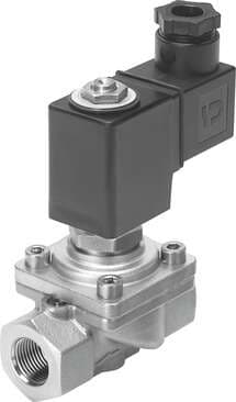Festo 1492391 solenoid valve VZWF-B-L-M22C-N38-135-V-3AP4-10-R1 force pilot operated, NPT3/8" connection. Design structure: (* Diaphragm valve, * forced), Type of actuation: electrical, Sealing principle: soft, Assembly position: Magnet standing, Mounting type: Line in 1492391 on Powermatic Associates