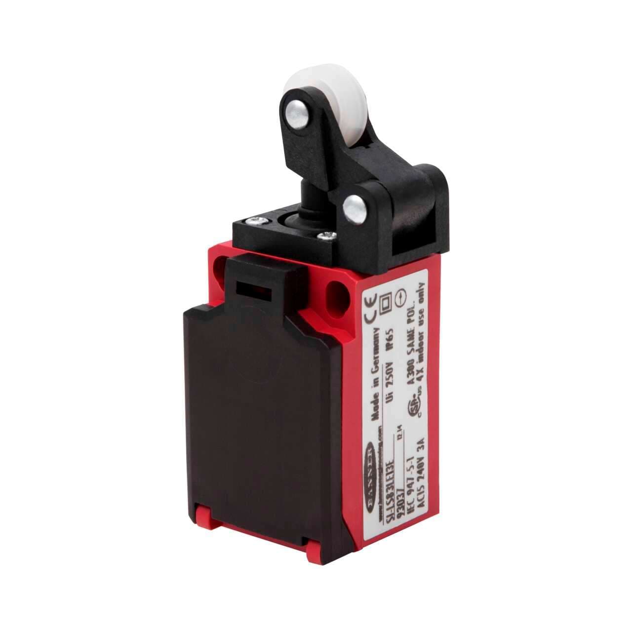 Banner SI-LS83LE13D Limit Switch: Plastic Lever Actuator; Contact Configuration: 1 NC/1 NO; Dimensions: 67 x 30 x 31 mm; Plastic housing SI-LS83LE13D on Powermatic Associates