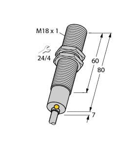 Turck BI5-M18-AZ3X/S120 7M BI5-M18-AZ3X/S120 7M Turck - BI5-M18-AZ3X/S120 7M Inductive Sensor, With Increased Temperature Range BI5-M18-AZ3X/S120 7M on Powermatic Associates