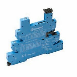 Finder 93.63.3.125 Finder 93.63.3.125 is a socket designed for DIN rail mounting, featuring a spring/push-in connection type. It supports a rated current of 10A and operates at a control voltage compatible with AC systems. The socket is designed to work within a network frequency labeled as MasterPLUS, adhering to the EN61984 standard. It offers a degree of protection rated at IP20, suitable for environments requiring a basic level of protection against solid objects. The output voltage is specified for DC systems, and the part is characterized by a blue power consumption indicator. The net depth of the socket is tailored for 125Vac (50Hz/60Hz) systems, indicating its compatibility with both standard residential and commercial electrical systems. 93.63.3.125 on Powermatic Associates