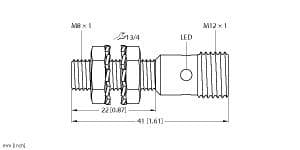 Turck BI2-EG08K-RN6X-H1341 BI2-EG08K-RN6X-H1341 Turck - BI2-EG08K-RN6X-H1341 Inductive Sensor, With Increased Switching Distance BI2-EG08K-RN6X-H1341 on Powermatic Associates