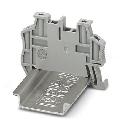Phoenix Contact 3032350 Quick-fit end bracket, inflammability class V0 according to UL 94, for DIN rail NS 35/7,5 or NS 35/15, can be marked with UC-TM 5, UC-TMF 5, KLM 2, KLM3, and KML3L, parking for FBS...5, FBS...6, KSS 5, KSS 6, width: 5.15 mm, color: gray 3032350 on Powermatic Associates