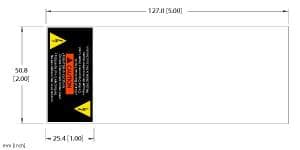 CAUTION LABEL,PWR,7.2-30MM,UL-R (10/BAG) on Powermatic Associates