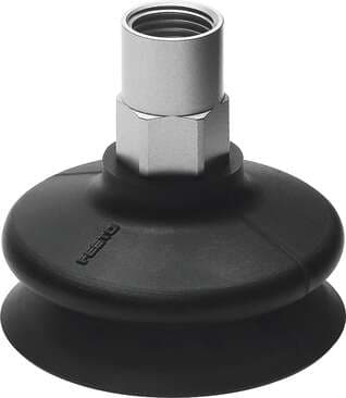 Festo 525995 suction cup ESS-50-BT-G1/4-I easily interchangeable, Height compensator for suction-cup holder: 10 mm, Min. workpiece radius: 40 mm, Nominal size: 2,5 mm, suction cup diameter: 50 mm, suction cup volume: 17,6 cm3 525995 on Powermatic Associates