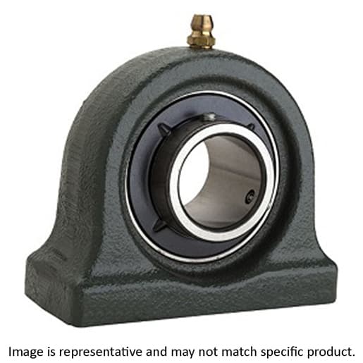 NSK UCUP208-108D1 Pillow Block Bearing; 2 Bolt Tap Base Pillow Block; 1-1/2" Bore; 1-15/16" Base to Center Height; Set Screw Mount; Ball Bearing; Relubricatable; Cast Iron; Non-Expansion UCUP208-108D1 on Powermatic Associates