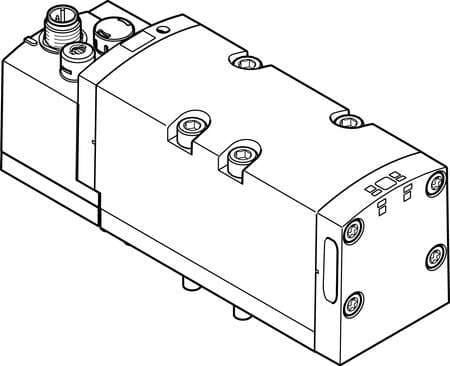 Festo 566994 solenoid valve VSVA-B-M52-MD-D2-1R5L Valve function: 5/2 monostable, Type of actuation: electrical, Width: 52 mm, Standard nominal flow rate: 2800 l/min, Operating pressure: 3 - 10 bar 566994 on Powermatic Associates