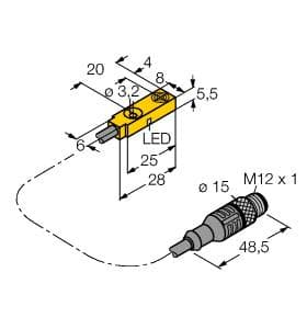 Turck NI3.5-Q5.5-AP6X-0.2-RS4T NI3.5-Q5.5-AP6X-0.2-RS4T Turck - NI3.5-Q5.5-AP6X-0.2-RS4T Inductive Sensor NI3.5-Q5.5-AP6X-0.2-RS4T on Powermatic Associates