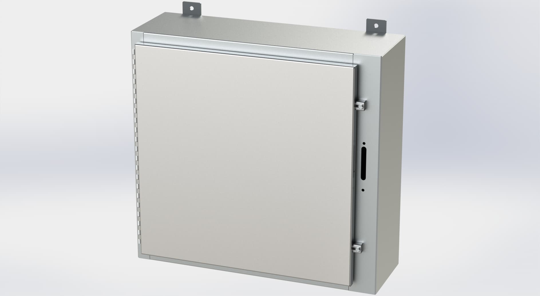 Saginaw Control SCE-24HS2508SSLP S.S. HS LP Enclosure, Height:24.00", Width:25.38", Depth:8.00", #4 brushed finish on all exterior surfaces. Optional sub-panels are powder coated white. SCE-24HS2508SSLP on Powermatic Associates