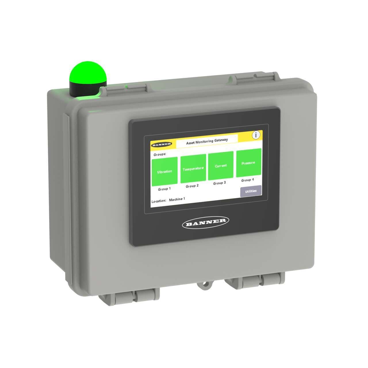 Banner AMG-SNAP-ID-V Banner AMG-SNAP-ID-V - Asset Monitoring Gateway w/ Verizon + CDS; Verizon Cellular U.S. Only; SNAP ID Auto-Detect Modbus Devices via 4 in HMI; Power Supply Included AMG-SNAP-ID-V on Powermatic Associates