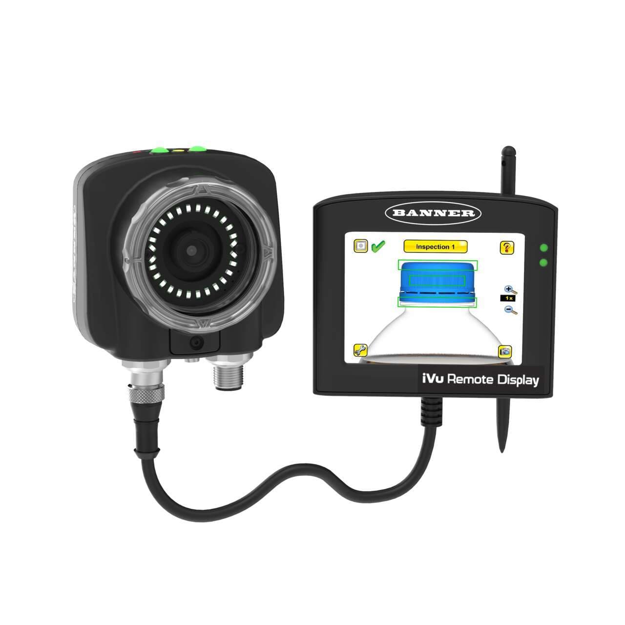 Banner IVU2PRCW12 Banner IVU2PRCW12 - iVu Color Vision Sensor with Remote Screen; White Ring Light and 12 mm Lens; Requires Power Cordset and Bracket; Ethernet and USB Cordset Optional IVU2PRCW12 on Powermatic Associates