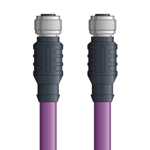 Lapp PB4110134S01 PB4110134S01 - LAPP UNITRONIC® PROFIBUS Cordsets 22 AWG / 1 pair Bus - Violet PVC -  M12 Female 90 deg  / M12 Female connectors - 1m PB4110134S01 on Powermatic Associates