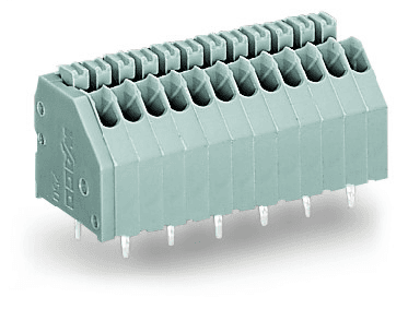 WAGO 250-1424 250-1424 WAGO - PCB terminal block; push-button; 0.5 mm²; Pin spacing 2.54 mm; 24-pole; Push-in CAGE CLAMP®; 0,50 mm²; gray 250-1424 on Powermatic Associates