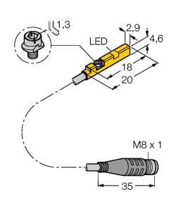 Turck BIM-UNR-AP6X-0.3-PSG3S W/M BIM-UNR-AP6X-0.3-PSG3S W/M Turck - BIM-UNR-AP6X-0.3-PSG3S W/M Magnetic Field Sensor, For Pneumatic Cylinders BIM-UNR-AP6X-0.3-PSG3S W/M on Powermatic Associates