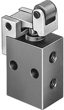 Festo 3629 roller lever valve R-3-M5 Valve function: 3/2 closed, monostable, Type of actuation: mechanical, Standard nominal flow rate: 80 l/min, Operating pressure: -0,95 - 8 bar, Design structure: Poppet seat 3629 on Powermatic Associates