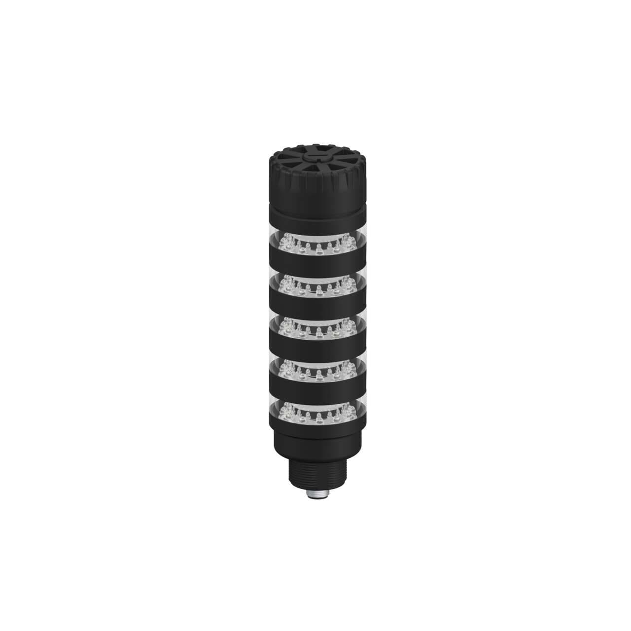 Banner TL50BL5AKQ TL50 Pro Tower Light with IO-Link Audible, Beacon Black Housing: 5 Lighted Segments; Voltage: 18-30 V dc; Environmental Rating: IP50; Colors: Multicolor; 4-pin M12 Integral QD TL50BL5AKQ on Powermatic Associates