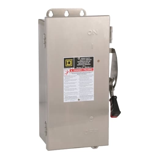 Schneider Electric H221NDS SW FUSIBLE 240V 30A 2P NEMA4 4X 5 SS/WN H221NDS on Powermatic Associates