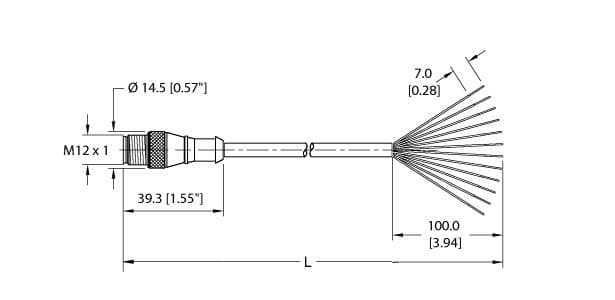 Turck RS 12T-25 RS 12T-25 Turck - RS 12T-25 Actuator and Sensor Cordset, Connection Cable RS 12T-25 on Powermatic Associates
