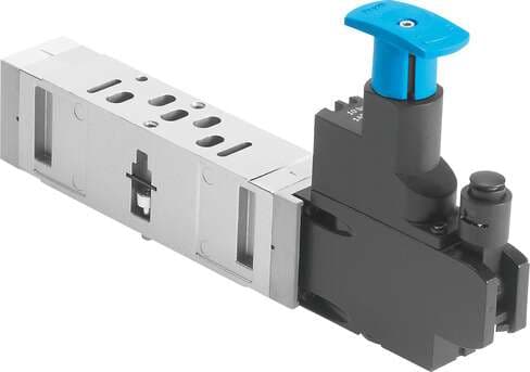 Festo 543533 regulator plate VABF-S3-1-R2C2-C-6 For valve terminal VDMA-01/02, standard port pattern to 15407-1, up to 6 bar. Width: 26 mm, Based on the standard: ISO 15407-1, Assembly position: Any, Pneumatic vertical stacking: Pressure regulator for 2, Controller fu 543533 on Powermatic Associates