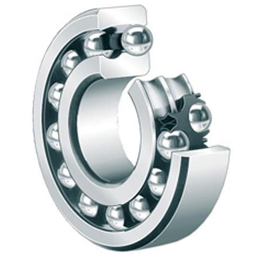 NSK 1204 J Self Aligning Ball Bearing; 20MM Bore; Shaft Mount; 47MM Outside Diameter; 14MM Inner Race Width; 14MM Outer Race Width; Open; Steel Cage; Double Row of Balls; ABEC 1 | ISO P0; C0-Medium 1204 J on Powermatic Associates