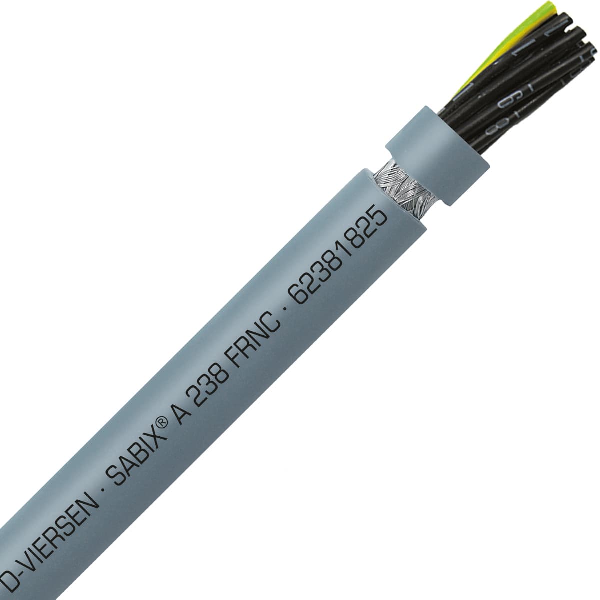SAB 62381825 SABIX A 238 FRNC - 14 AWG/18c, shielded high temperature flame retardant flexible SABIX control cable, CE, RoHS 62381825 on Powermatic Associates