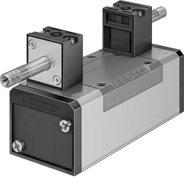 Festo 535964 solenoid valve JMFH-5/2-D-2-C-EX With manual overrides, without solenoid coils or sockets. Solenoid coils and sockets should be ordered separately. Valve function: 5/2 bistable, Type of actuation: electrical, Width: 54 mm, Standard nominal flow rate: 2300 535964 on Powermatic Associates