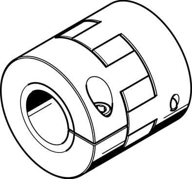 Festo 558315 coupling EAMC-56-58-19-25 Holder diameter 1: 19 mm, Holder diameter 2: 25 mm, Size: 56, Nominal length: 58 mm, Assembly position: Any 558315 on Powermatic Associates