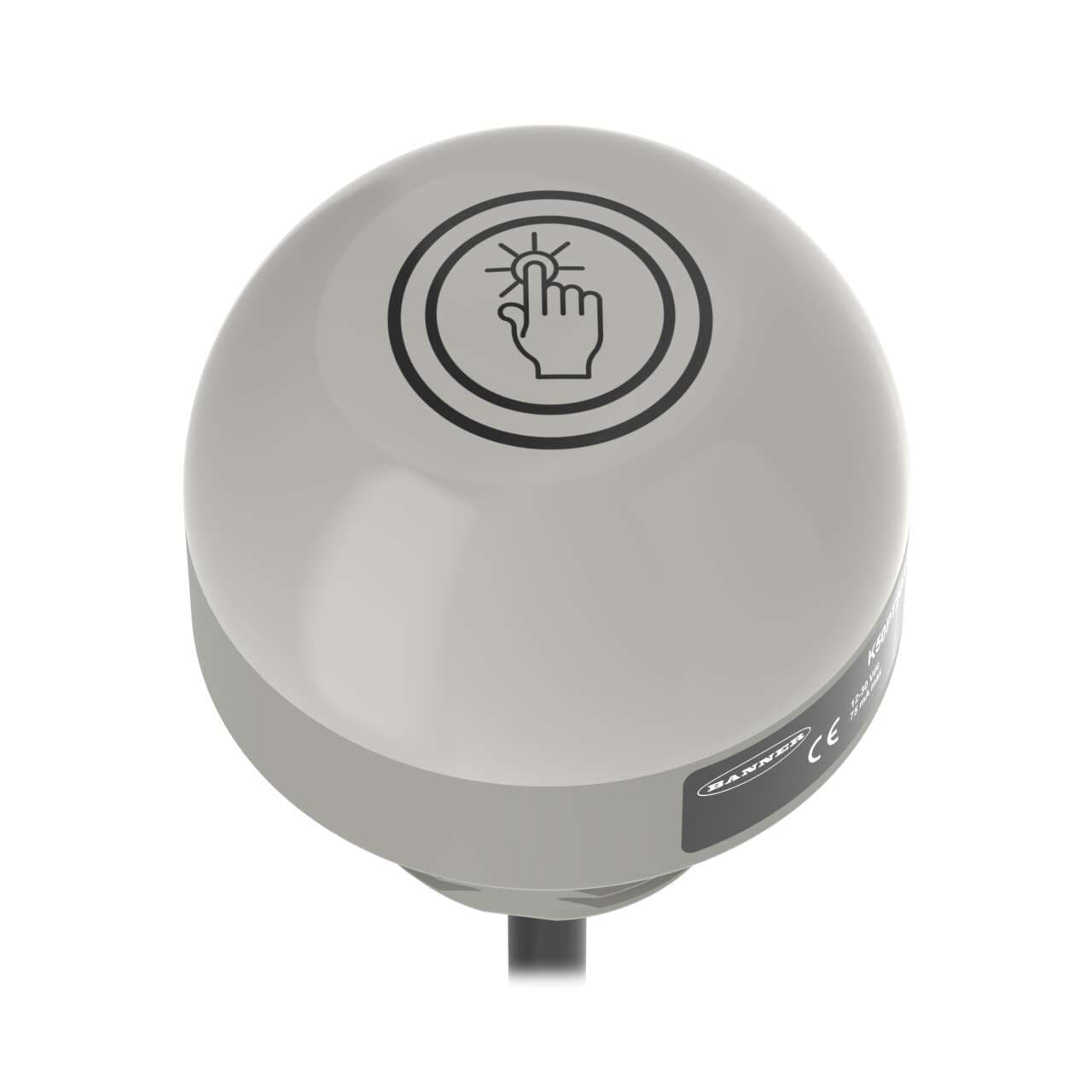 Banner K50APT2FGRBF2QP K50 Series EZ-LIGHT: 3-Input-Color Touch Sensor Gen 2 FDA; Voltage: 12-30 V dc; Housing: FDA Polycarbonate; IP67 IP69K; Input: PNP (NO); Colors: Green Red Blue; 150 mm (6 in) 8-pin M12 PVC Pigtail QD K50APT2FGRBF2QP on Powermatic Associates