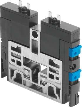Festo 550702 solenoid valve CPV10-M1H-2OLS-2GLS-M7-B-EX For valve terminal CPV. The valve housing contains two 2/2-way valves, one of which is normally open, the other is normally closed, ATEX design. Valve function: 2x2/2 open/closed, monostable, Type of actuation: e 550702 on Powermatic Associates