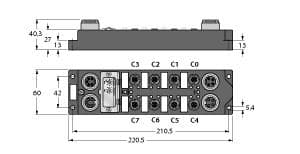 Turck FDNP-XSG16-TT FDNP-XSG16-TT Turck - FDNP-XSG16-TT I/O Module for DeviceNet, 16 configurable digital channels, pnp inputs / outputs 0.5 A FDNP-XSG16-TT on Powermatic Associates
