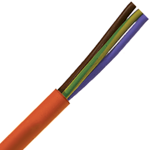Lapp 00460163 00460163 - LAPP ÖLFLEX® HEAT 180 SiHF High Temperature Control Cable - Unshielded - 16 AWG 5 Conductor - Red-brown 00460163 on Powermatic Associates