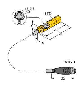 Turck BIM-UNT-AP6X-0.3-PSG3S/S1153 BIM-UNT-AP6X-0.3-PSG3S/S1153 Turck - BIM-UNT-AP6X-0.3-PSG3S/S1153 Magnetic Field Sensor, For Pneumatic Cylinders BIM-UNT-AP6X-0.3-PSG3S/S1153 on Powermatic Associates