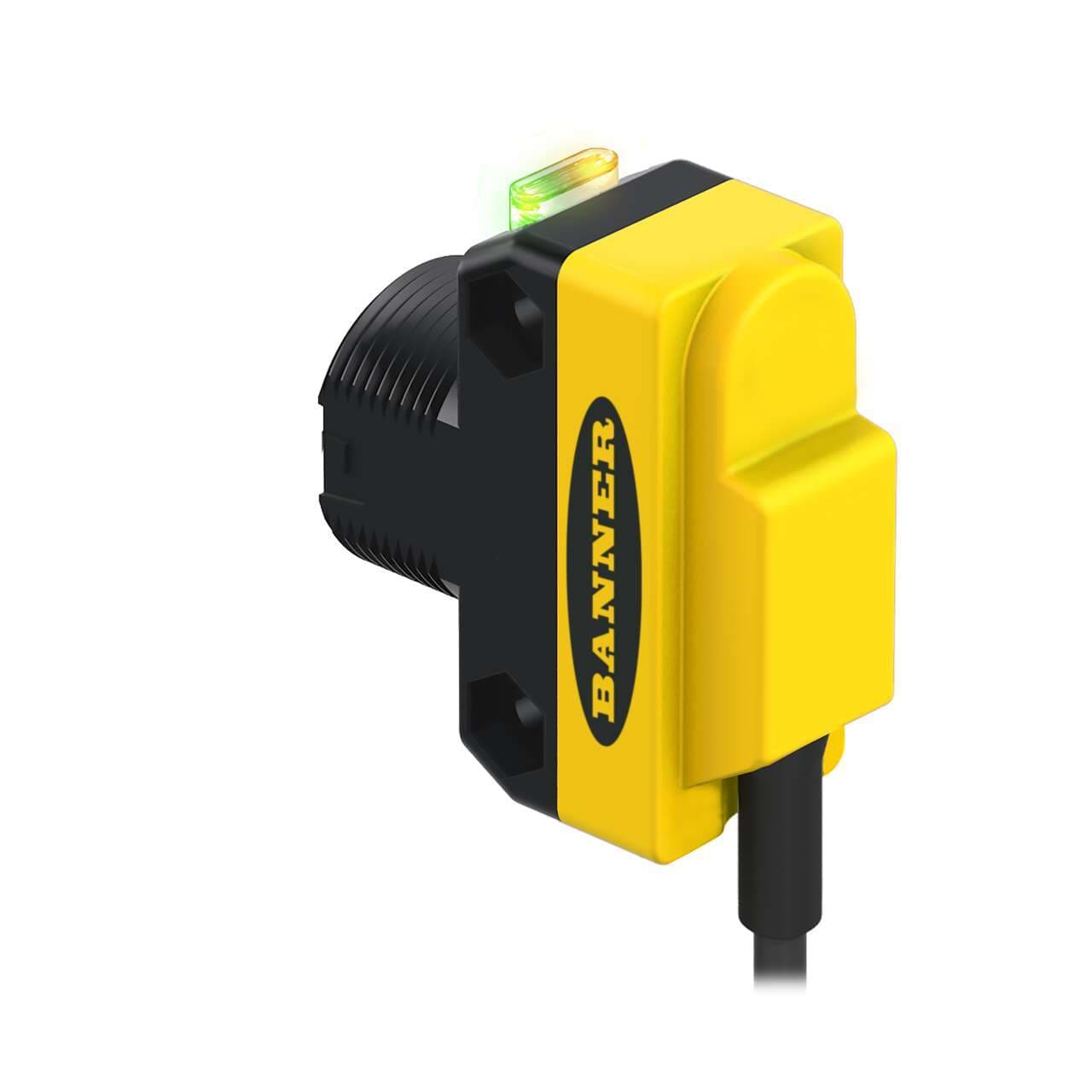 Banner QS18VN6RQ WORLD-BEAM QS18 Series: Receiver; Range: 20 m; Input 10-30 V dc; Output: Complementary Solid-State NPN; 150 mm (6 in) M8 Pigtail QD QS18VN6RQ on Powermatic Associates