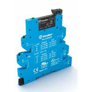 Finder 39.01.0.012.0060 Plug-in electromechanical interface relay module pre-assembled with socket base and ejector - Finder (39 series - MasterBASIC) - Control coil voltage 12Vac (50Hz/60Hz) / 12Vdc - 1 pole (1P) - 1C/O / SPDT (Single Pole Double Throw) contact - Rated current 39.01.0.012.0060 on Powermatic Associates