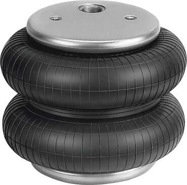 Festo 193790 bellows cylinder EB-325-215 Maintenance-free, no stick/slip effect. Size: 325, Required installation diameter: 340 mm, Stroke: 215 mm, Max height when extended: 305 mm, Max. tipping angle: 20 deg 193790 on Powermatic Associates