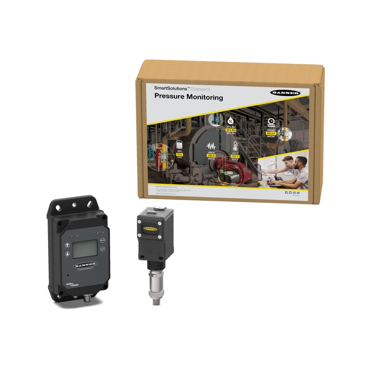 Banner STARTERKIT91200-PRES-V StarterKit, 900MHz, DXM1200, Pressure Monitoring, Verizon US Only STARTERKIT91200-PRES-V on Powermatic Associates