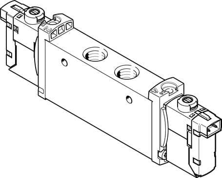 Festo 577321 solenoid valve VUVG-L14-T32C-AT-G18-1H2L-W1 Valve function: 2x3/2 closed, monostable, Type of actuation: electrical, Valve size: 14 mm, Standard nominal flow rate: 560 l/min, Operating pressure: 1,5 - 8 bar 577321 on Powermatic Associates