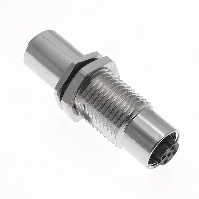 Mencom MDE45-4FFR-TM Ethernet, Receptacle, 4 Pole, M12 D-Coded Female Straight / Female Straight, 4A, Through Panel Mount, Nickel Plated Brass MDE45-4FFR-TM on Powermatic Associates