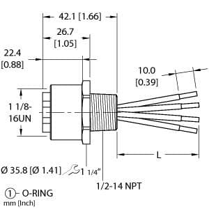 Turck RKFC 42-0.5M/14.5/NPT RKFC 42-0.5M/14.5/NPT Turck - RKFC 42-0.5M/14.5/NPT Front Mount RKFC 42-0.5M/14.5/NPT on Powermatic Associates