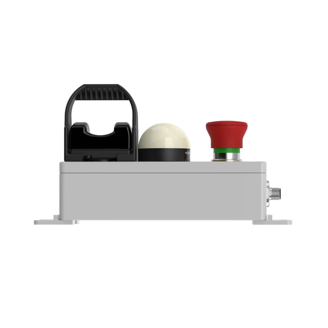 Banner SSA-EBM12EAAQ12K50C Banner SSA-EBM12EAAQ12K50C - SSA-EBM Retangular Plastic E-Stop Button; Non-Illuminated Base; 40 mm Actuator; K50LGRY6P w GREEN/RED/YELLOW indication; +24 V dc; 2NC/1NO E-Stop; 12-pin M12 Integral QD SSA-EBM12EAAQ12K50C on Powermatic Associates