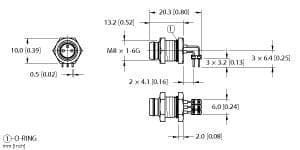 Turck WMFS 3F-PCB WMFS 3F-PCB Turck - WMFS 3F-PCB Actuator and Sensor Receptacle, Rear Mount, Right-angle PCB Pins WMFS 3F-PCB on Powermatic Associates