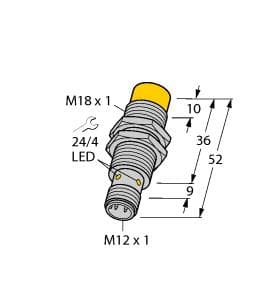 Turck NI8-M18-AN6X-H1141 NI8-M18-AN6X-H1141 Turck - NI8-M18-AN6X-H1141 Inductive Sensor NI8-M18-AN6X-H1141 on Powermatic Associates