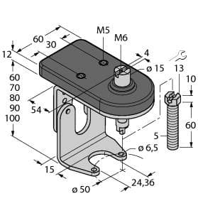 Turck BTS-DSU35-ZF05-M5 BTS-DSU35-ZF05-M5 Turck - BTS-DSU35-ZF05-M5 Accessories, Mounting kit for manual valves BTS-DSU35-ZF05-M5 on Powermatic Associates