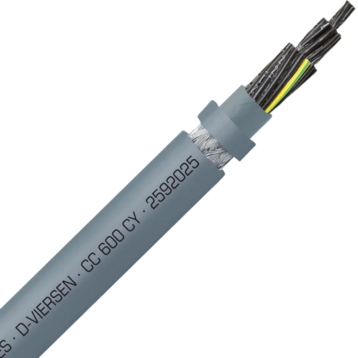 SAB 2592025 CC 600 CY - 20 AWG/25c, shielded oil resistant PVC flexible control cable, 600V, UL, CSA, VDE, CE, RoHS 2592025 on Powermatic Associates